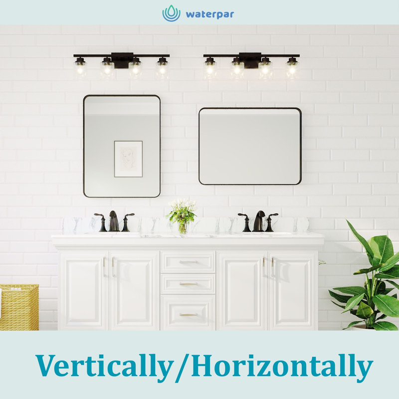 72 in. W * 32 in. H Rectangular Aluminum Framed Wall Bathroom Vanity Mirror in Black, 32" x 72", Rectangle