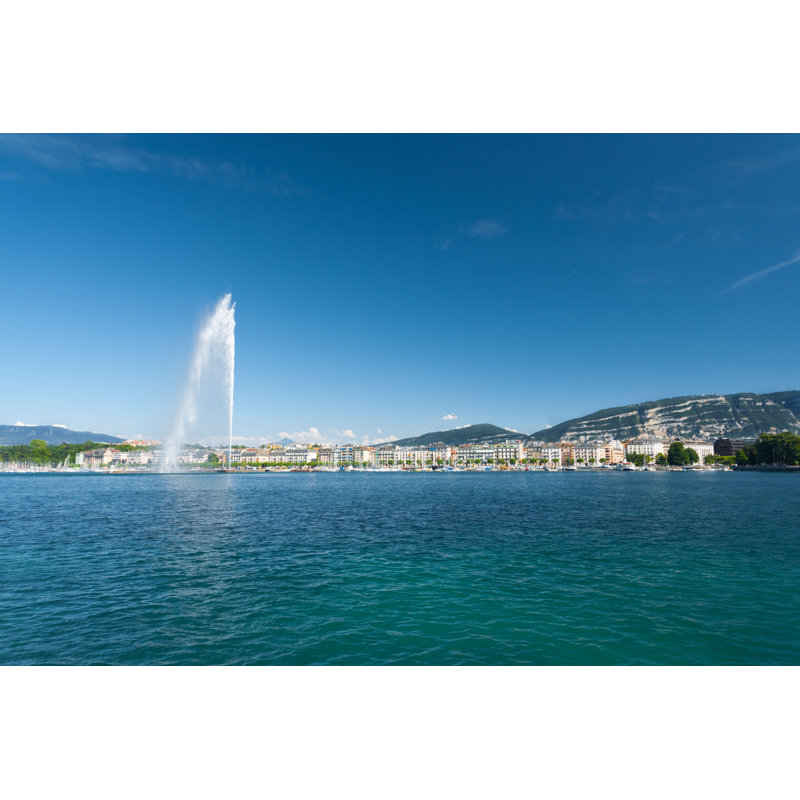 Jet D Eau Water Fountain par Pius99 - reproduction d'art sur toile tendue, L 36 po x H 24 po