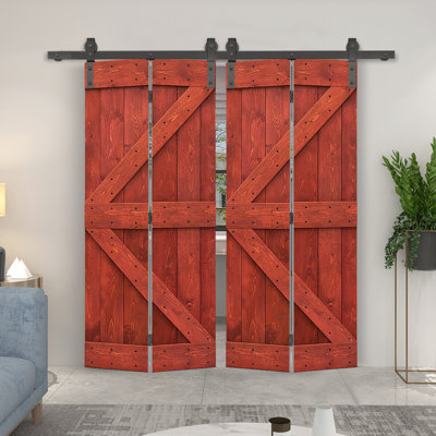 84'' Solid Wood Barn Doors Barn Door