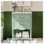 Meuble-lavabo simple 24 po avec lavabo en céramique, armoire style rétro vert, bois massif et panneau de fibres à densité moyenne