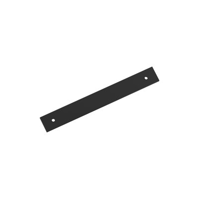 Ladera 6-5/16 inch (160mm) Center-to-Center Rectangle Matte Black Cabinet Pull Backplate
