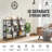 3 Tier Industrial Open Shelf Bookcase with Metal Frame, Multiple Options-114634455-128839331