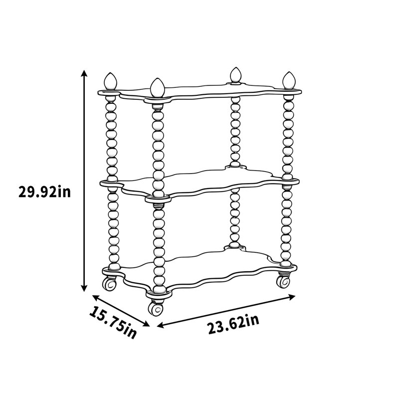 Rangement de plancher d'intérieur à plusieurs niveaux, H 29,92 po x l 23,62 po x P 15,75 po, Vert