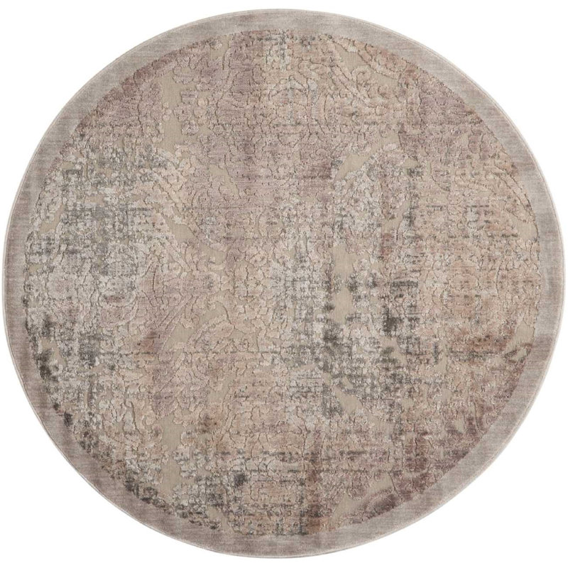 Exmore Abstract Indoor Rug, Round 5'3"