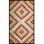 Tapis crocheté antique à motif d'art populaire