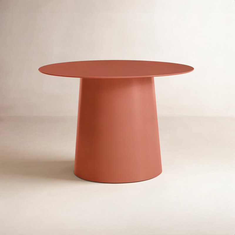 Circula Aluminum Top Single End Table, 16" H x 24" W x 24" D, Tomato