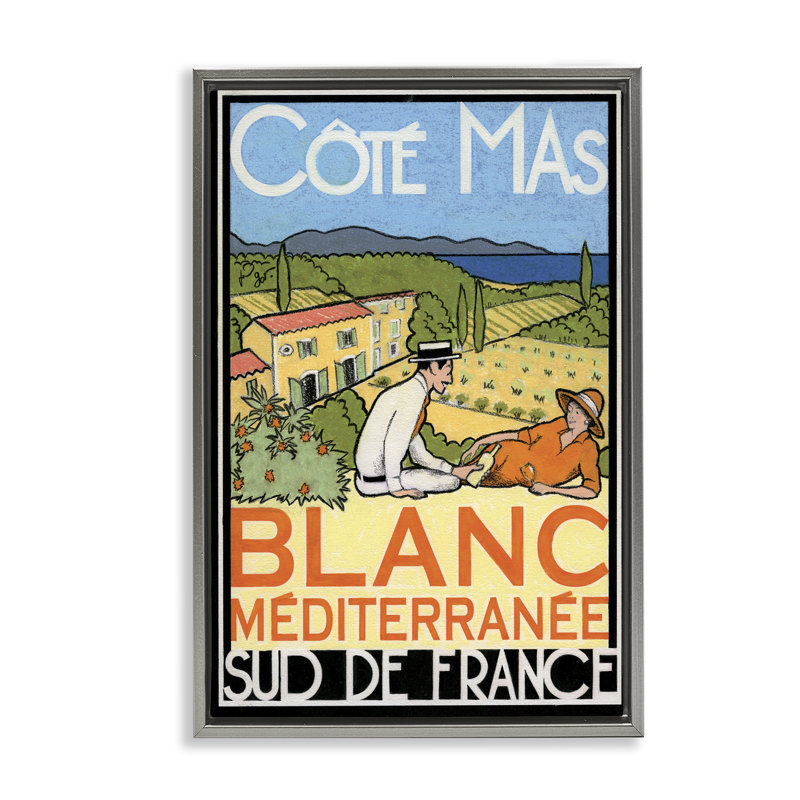 "Antique Wine", affiche par Jean-Pierre Got, Cadre flottant gris lustré, H 31 po x l 21 po