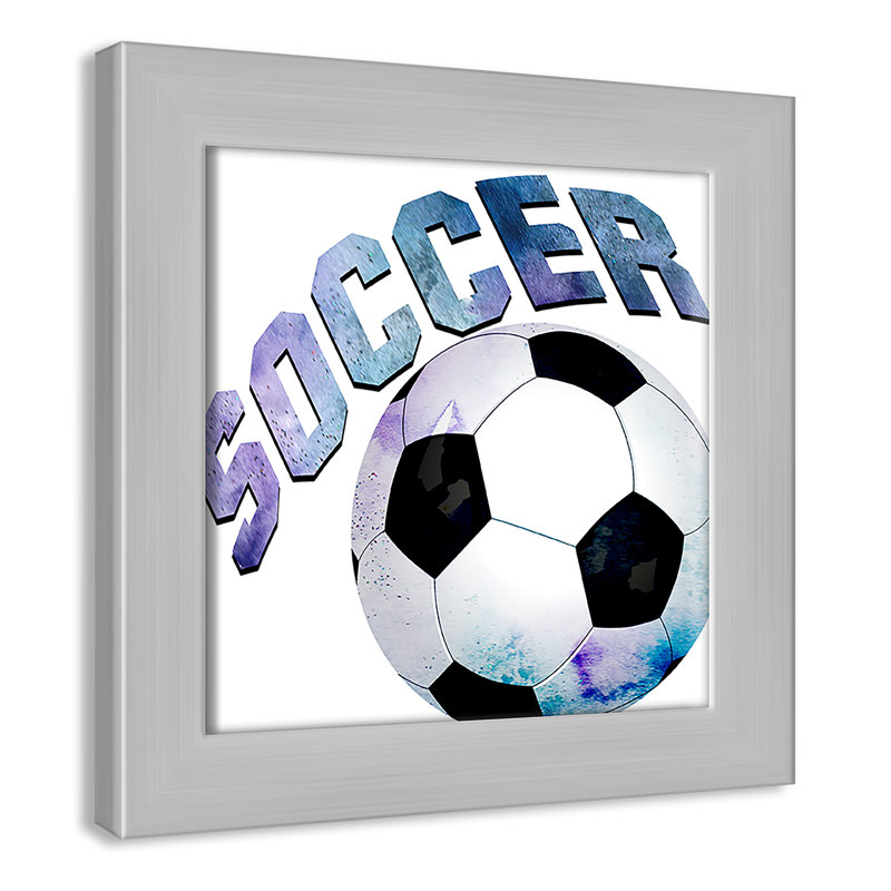 Fille de football 1, H 10 po x l 10 po x P 0,63 po, Encadré plat argent
