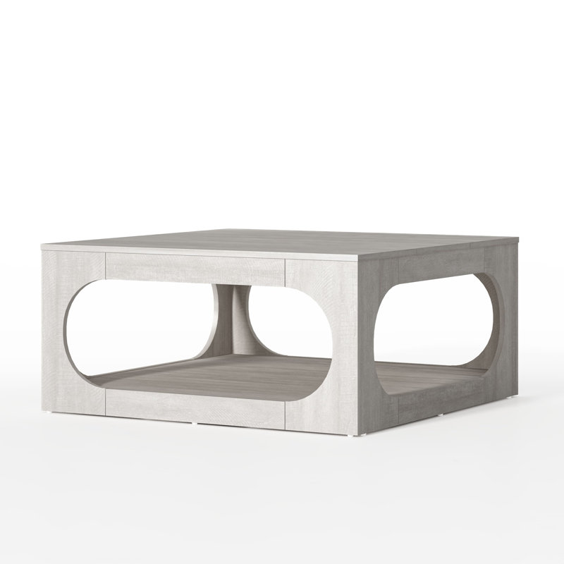 Chingford Transitional Coordinated 2 Piece Living Room Table Set, Dusty Gray Oak