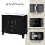 36" Freestanding Single Bathroom Vanity With White Ceramic Integrated Top-1471085135
