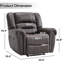  Fauteuil inclinable électrique en cuir synthétique surdimensionné de 39,8 po de large avec port USB-1847845167