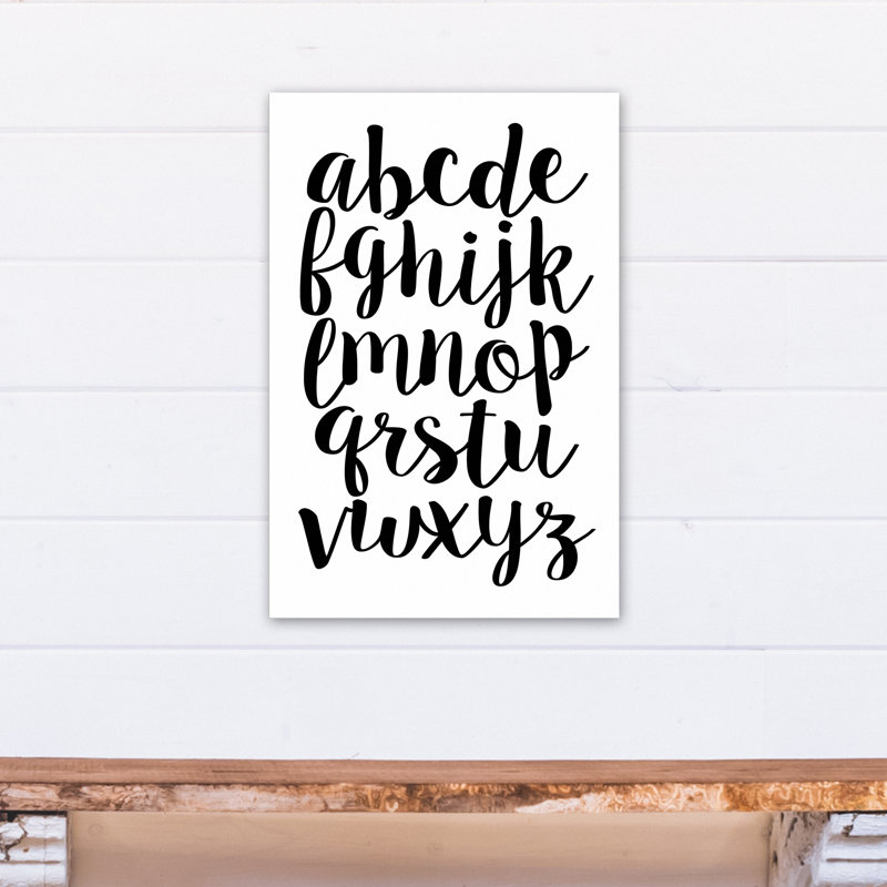 Art sur toile minuscule alphabet Maggio, Toile tendue, H 24 po x l 16 po x P 1,25 po