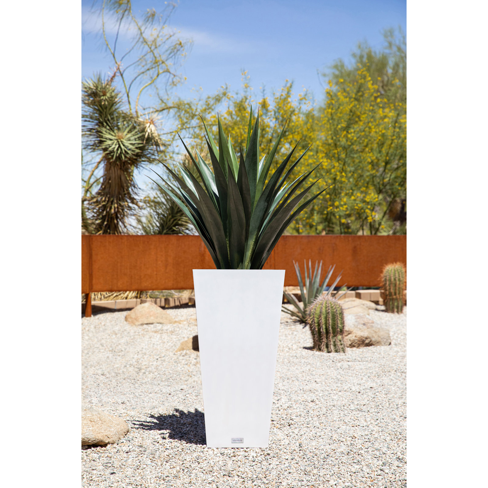 Pure Series Pot Planter, 24.25" H x 13.5" W x 13.5" D, Set of 1, White
