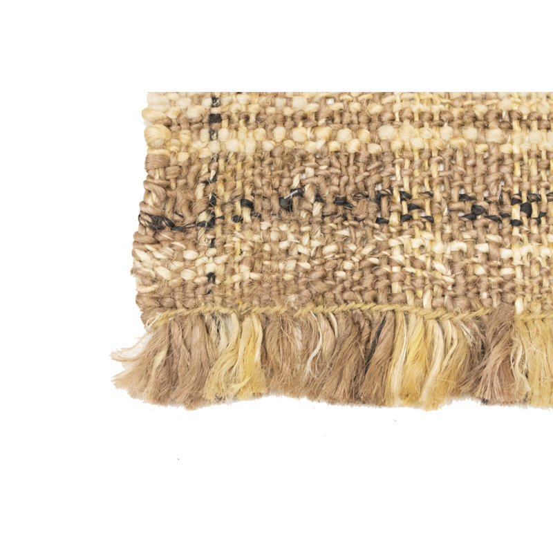 Tapis beige rectangulaire en jute à motif géométrique 2 pi x 3 pi Audubon