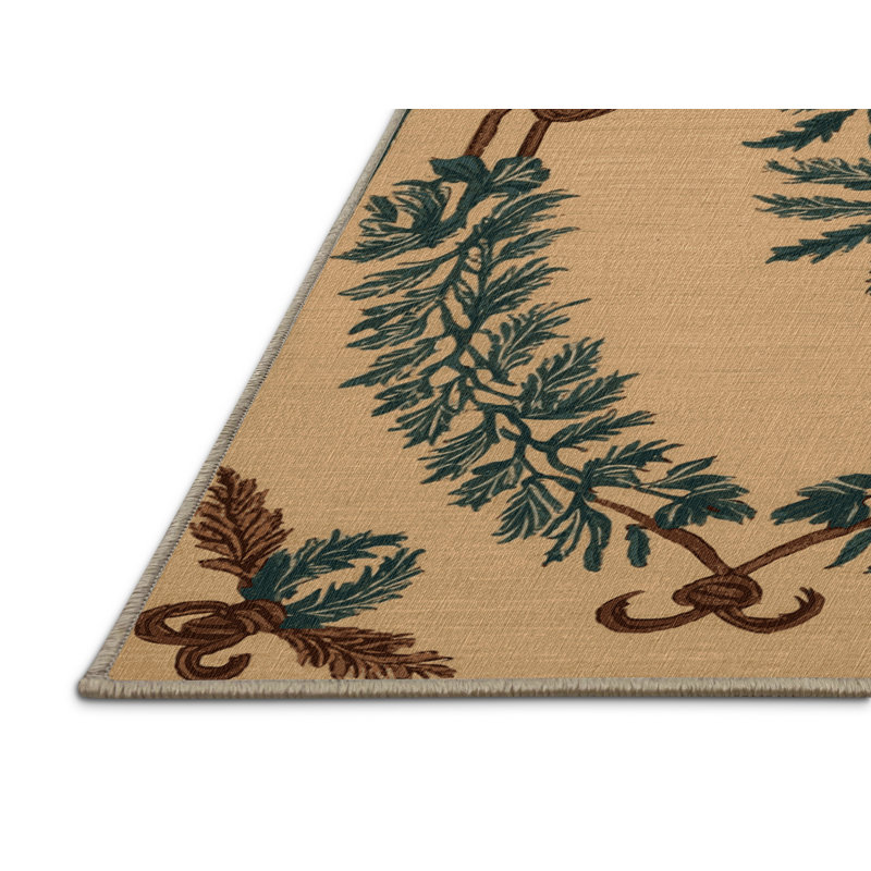 Tapis brun français lavable à la machine, Tapis de couloir 2 pi x 5 pi