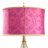 30.5"H Colette Fuchsia Drum Shade Geometric Glass Table Lamp