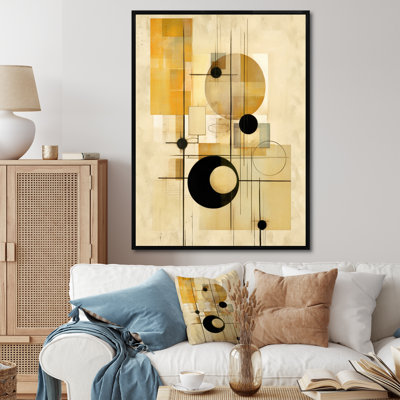 Beige géométrie en mouvement II sur toile