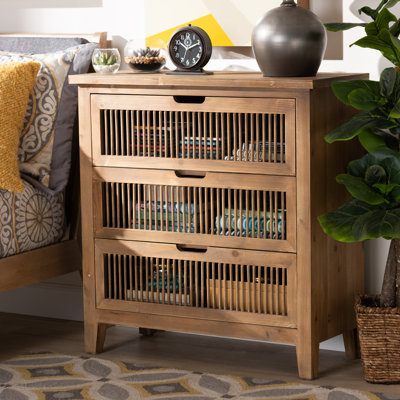 Crantor Solid Wood 29.92'' W 3 - Drawer Dresser