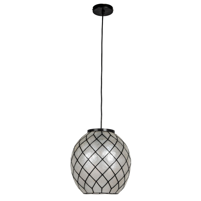Luminaire suspendu Millbiz Capiz, Noir mat