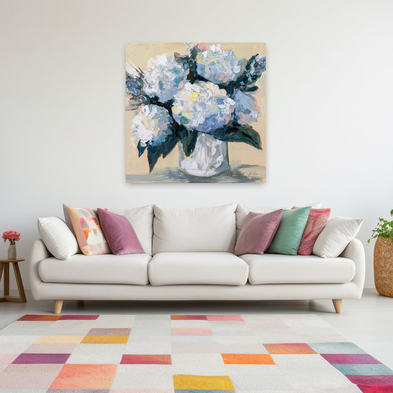 Beach Party, hortensia, art floral côtier, H 48 po x l 48 po