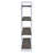 Rustic Grey Herringbone Bookcase With Full-Length Shelf
