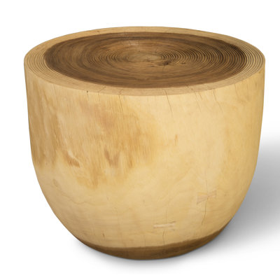 Solid Wood Drum End Table