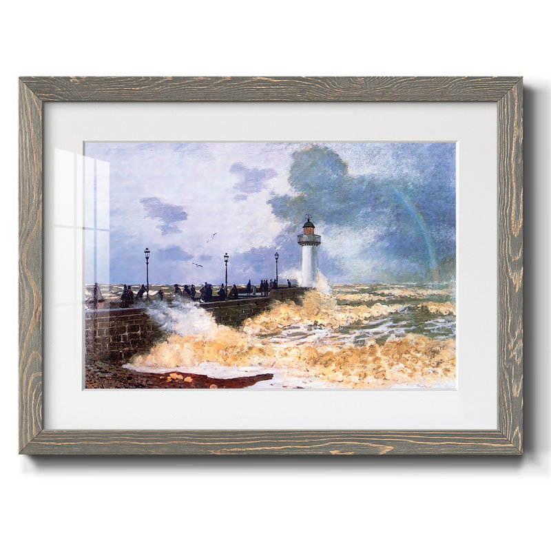 La jetée du Havre, 1868, H 28 po x l 42 po x P 1,5 po, Gris