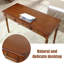 Bureau rectangulaire brun en bois massif-1489286195