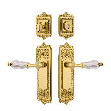 Nostalgic Warehouse Egg & Dart Entry Set with Parlour Crystal Lever