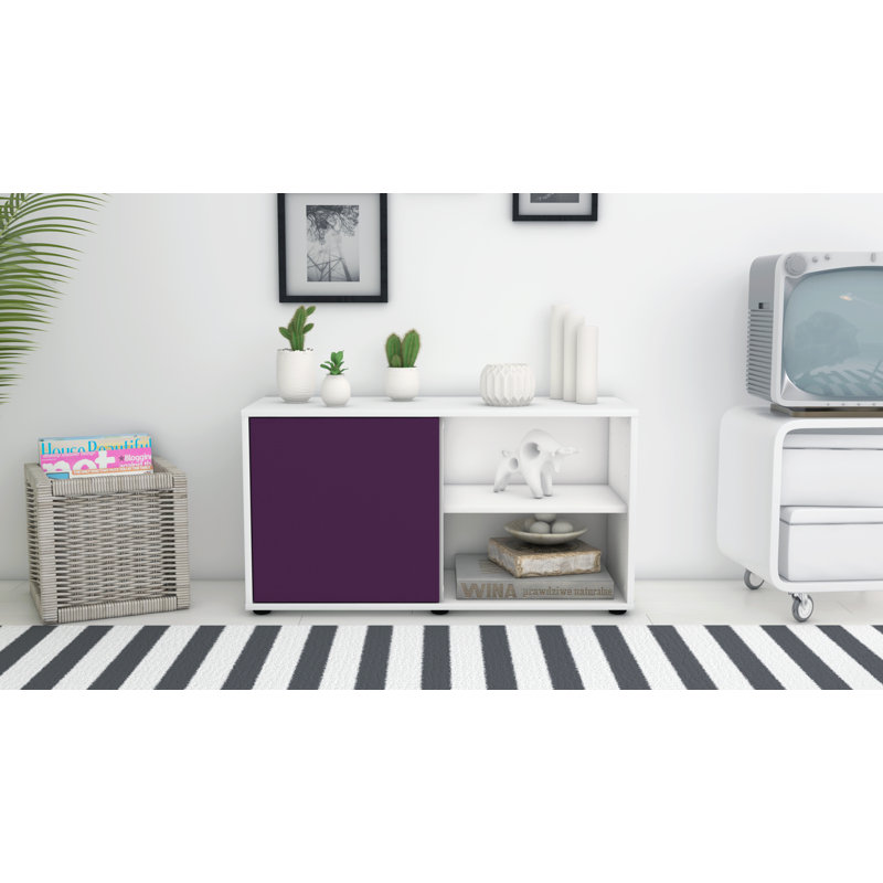 Jaren 91.8cm W Chest of Drawers, White/Purple