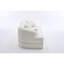 Canapé-lit convertible 2 en 1 blanc laiteux 70 pouces (178 cm) sans armature, avec 4 coussins, tissu chenille texturé, mousse haute densité et conception sans ressorts, idéal pour le salon.