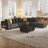 6-Piece Modular Sectional Sofa with Chaise, Oversized Minimalist Cloud Couch with Deep Seats-1500932526-1501003218