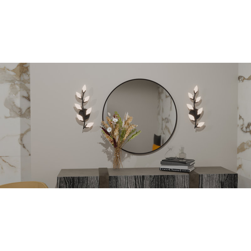 Sahur Integrated LED Matte Black Wall Sconce, Matte Black