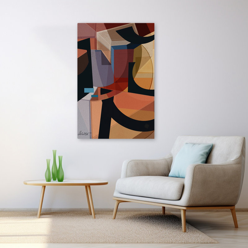 Série 1 - Abstracts Contemporary Autumn Ensembles Art, H 48 po x l 32 po