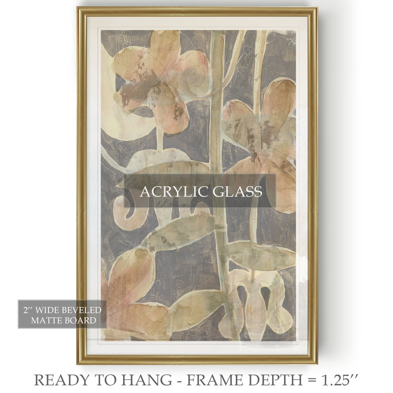 « rainforest fresco ii », impression sur toile, H 18,5 po x l 24,5 po x P 1,5 po, Or
