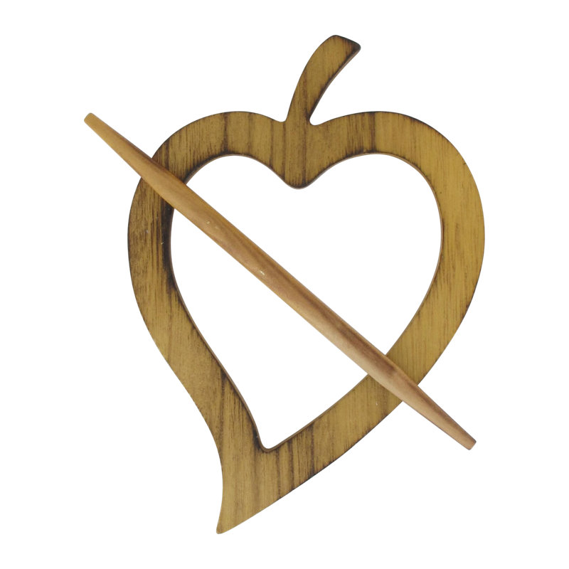 Natural Brown Wooden Heart Curtain Tieback - Decorative and Functional