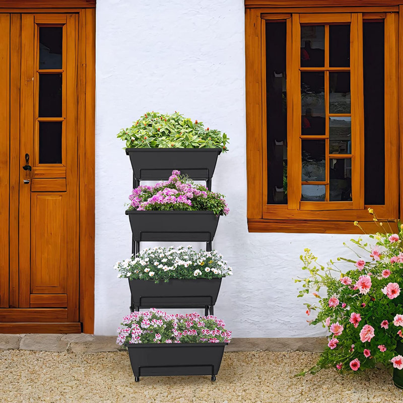 Jardin vertical en plastique ABS, H 41,5 po x l 16,8 po x P 18,3 po, Noir