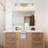 27.09 in. 4-Light Brushed Nickel Dimmable Bathroom Vanity Light with Clear Glass Shades-59132965-59132962