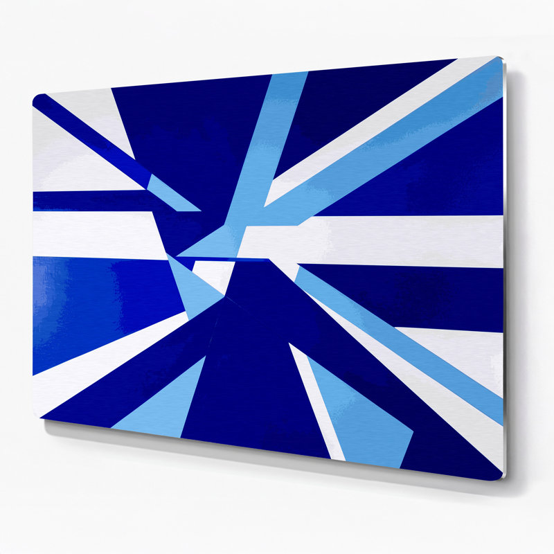 Art mural rigide en métal bleu 35, H 8 po x l 10 po