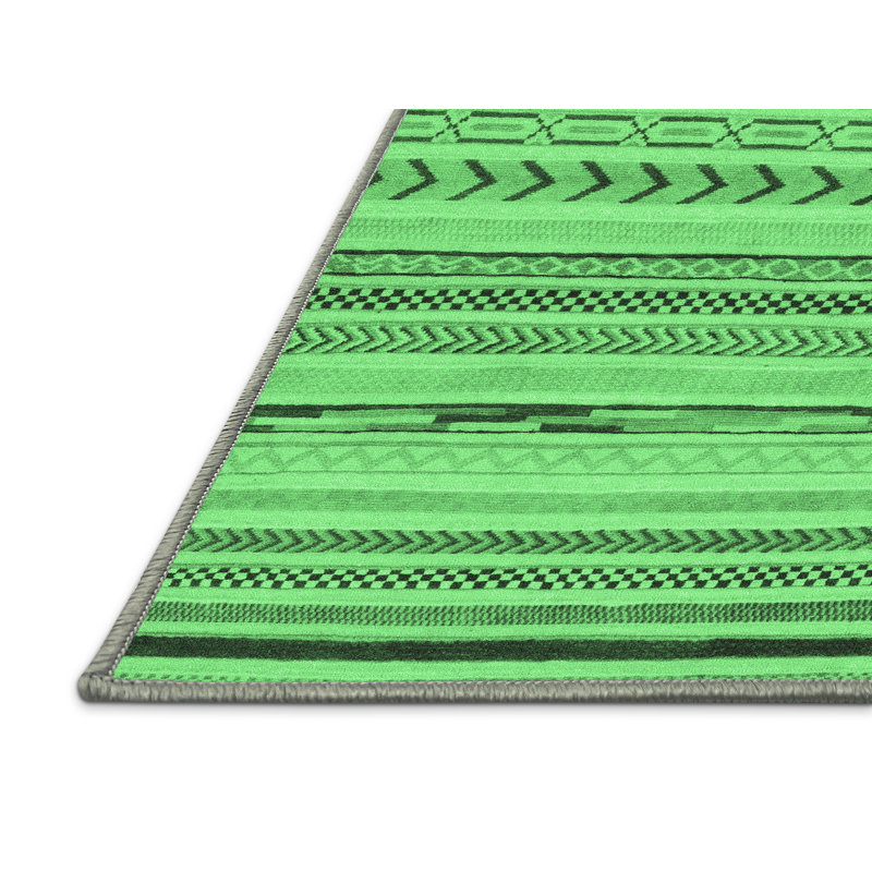 Kendallynn Washable Geometric Indoor Rug, Rectangle 2' x 3'