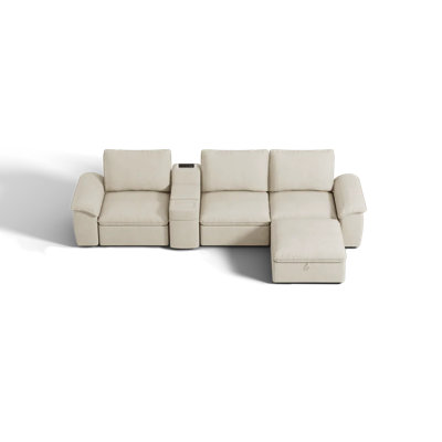 3 Seat Modular Sofa With Ottoman And End Table