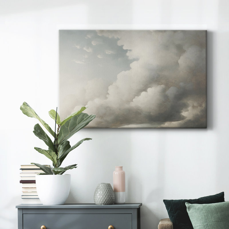 Paysage rétro-V, H 19 po x l 28 po x P 1,5 po, Toile tendue