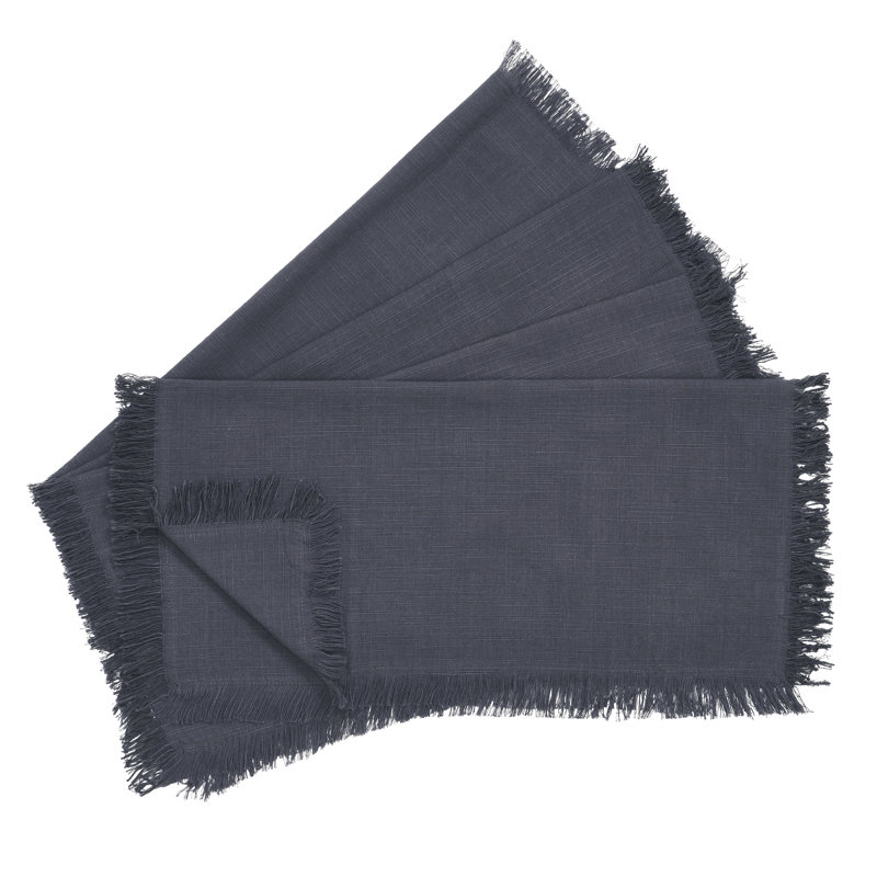 100% Cotton Solid Colour Varied Napkin, Charcoal