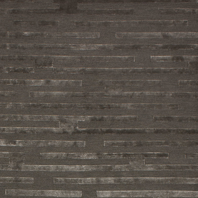 Striped Area Rug in Charcoal/Silver, Rectangle 9' x 12'