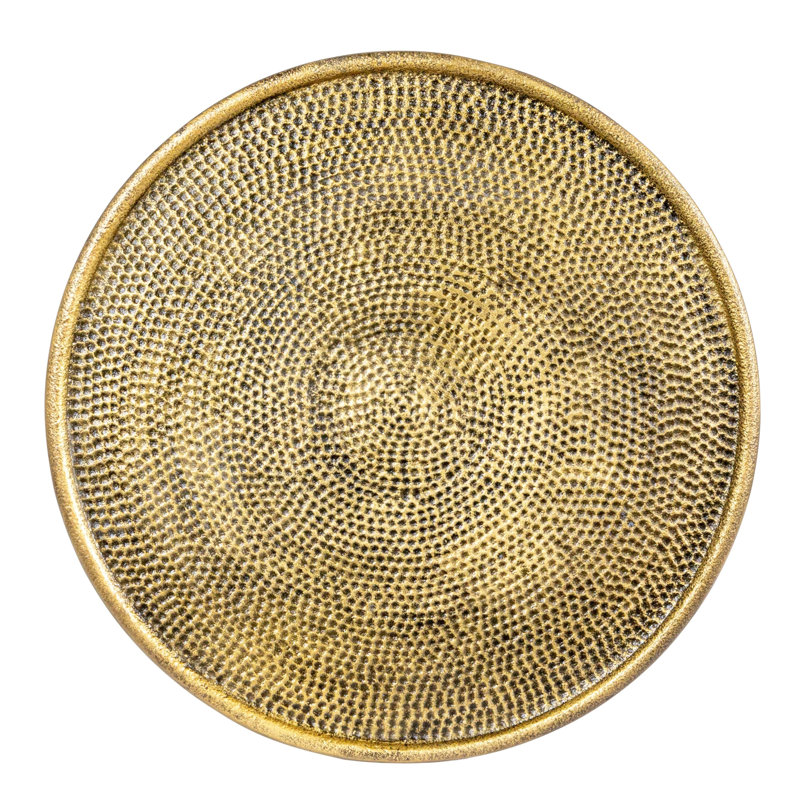 Alexander Hammered Metal Table, Antique Brass, Antique Bronze