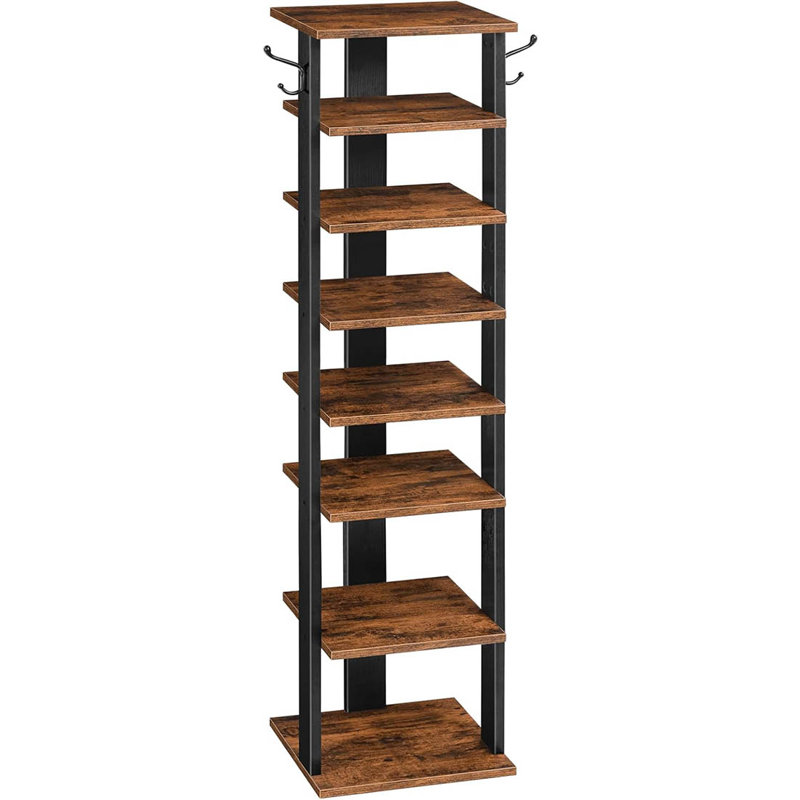8 Pair Shoe Rack, White