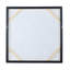 39,5 "X Modern Flower, peinture à l'huile sur toile, cadre doré carré, information abstraite gris-bleu, tendue sur bois massif, toile 40% avec élément, art
