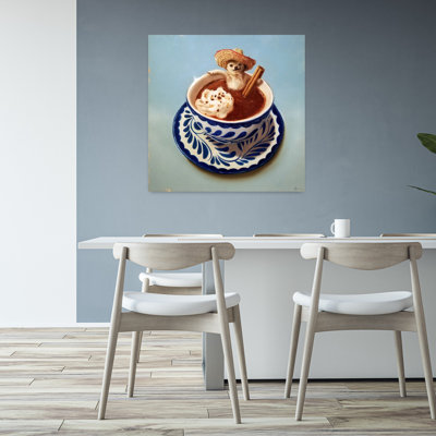 Art contemporain chien mexicain chocolat chaud