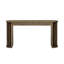 Console en placage de chêne 59 po avec lignes courbes et droites, table de canapé avec tiroirs pour l'entrée, le couloir et le salon (naturel)-117546627