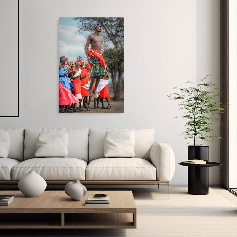 Reproduction d'art mural africain, 60" H x 40" W